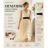 Summer Sleeveless Wrap V-Neck Belted Tiered Fringe Mini Dress Elegant Cocktail Party Gown OEM Custom Supported
