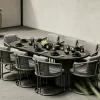 Durable Comfortable Modern Portable Garden Dining Table Chair Set Outdoor Aluminum Furniture Hotel Courtyard