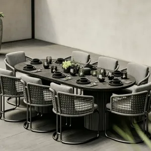 Durable Comfortable Modern Portable Garden Dining Table Chair Set Outdoor Aluminum Furniture Hotel Courtyard
