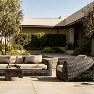 Luxury Durable Rattan Sofa Outdoor Furniture Set for Patio Furniture Set Poolside Hotels Parks Restaurants Beaches-for Villas