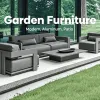 Luxury Modern Aluminum Waterproof Durable Cushion Couch Garden Patio Villa Hotel Balcony Outdoor Sofa Set