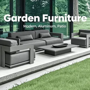 Luxury Modern Aluminum Waterproof Durable Cushion Couch Garden Patio Villa Hotel Balcony Outdoor Sofa Set