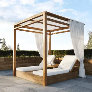 Luxury Modern Fashionable Daybed for Hotels Villas Patios Durable Waterproof Outdoor Sunbed for Courtyards