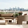 Luxury Modern Outdoor Rattan Garden Sofa Set Durable for Patio Dining Poolside Hotels Parks Restaurants Beaches Living Room