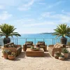 Luxury Solid Teak Wood Comfortable Outdoor Furniture Set-Modern Modular Patio Sofa Dining Collection for Courtyard Hotel