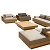 Luxury Teak Outdoor Furniture Set Outdoor Sofa Set Garden Furniture Sofas Patio Furniture for Villa Wood Modern Water Proof Sets