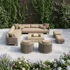 Luxury Teak Outdoor Sofa Set Waterproof Modern Garden Furniture for Hotel Villa Courtyard Project Commercial Patio Lounge Set
