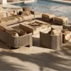 Luxury Waterproof Teak Outdoor Sofa Set Modern Eco-Friendly Garden Furniture for Patio Hotel Park Villa Outdoor Lounge