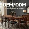 Modern Luxury Custom Restaurant Furniture Set Wooden Booth Seating Dining Table Chairs for Bistro Cafe Hotel Catering Project