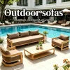 ODM OEM Luxury All-Weather Aluminum Outdoor Sofa Set Modern Rust-Proof Modular Garden Furniture for Villa Hotel Project