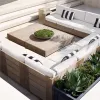 OEM ODM Luxury Teak Sofa Set Waterproof Sunscreen Solid Wood Furniture for Hotel Dining Outdoor Garden Courtyard Patio Balcony