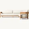 Outdoor L Shape Sofa for Living Room Garden Furniture Sofa Set Furniture Leisure Style Modern Garden Sofa Wood Contemporary