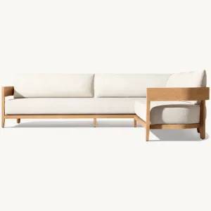 Outdoor L Shape Sofa for Living Room Garden Furniture Sofa Set Furniture Leisure Style Modern Garden Sofa Wood Contemporary