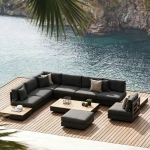 Project Garden Furniture Villa Patio Furniture Set Hotel Garden Sofas Teak Outdoor Sofa Set L Shape Sofa Outdoor Furniture Set