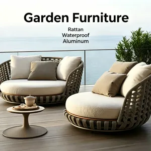 Teak Rattan Aluminum Outdoor Sofa Couch Lounge Seating Garden Furniture Patio Outdoor Garden Dining Furniture