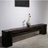 Wabi-Sabi Style Retro Nostalgia Solid Wood Console Table Weathered Grain Finish Customizable Artistic Creative Furniture Villa