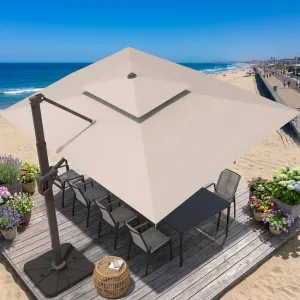 Custom Garden Beach Umbrella Large Size Outdoor Waterproof Garden Cantilever Parasol for Outdoor Dining Beach