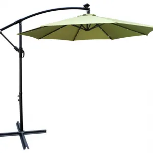 Durable Modern 3m Polyester Aluminum Outdoor Furniture Umbrella Easy-to-Move Banana Picnic Area Setup Waterproof Courtyard Gym