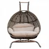 Hanging Egg Chair Stand 2 Person Heavy Duty Steel Swing Chair Cushion Indoor Outdoor Patio Loveseat Outdoor Furniture