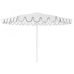 Custom Promotion Stripe 3m Iron Waterproof Polyester Beach Umbrella Modern Design Outdoor Furniture Patio