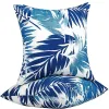 JMGBird Bamboo Water Resistant Outdoor Throw Pillows Set of 2 with Inserts-18x18 Durable Patio