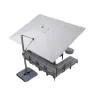 Large Rectangular 270 X 350 cm Acrylic Frame Aluminium Garden Umbrella 360 Rotation Waterproof UV Resistant Sun Protection