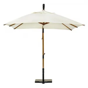 Modern Commercial Outdoor Patio Dining Furniture for Restaurant Beach Hotel Porch-Waterproof Aluminum Pole Fabric Umbrella Set
