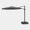 Modern Design Aluminum Grey 8 Rib Outdoor Umbrella 25m Hand Crank Adjustable ANGLE Waterproof Feature Outdoor Furniture Garden
