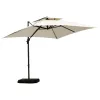 Modern Design Customizable Aluminum Outdoor Parasol Crank Lift Waterproof for Garden Courtyard Terrace Cafe Leisure Park Use