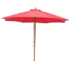 Modern Outdoor Waterproof Aluminum Umbrella 15m Radii Manual Opening Garden Beach Style Courtyard Exterior Durable Polyester
