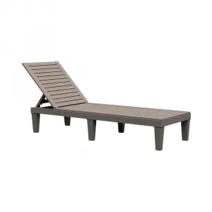 Modern Style Waterproof Plastic Foldable Tapered Leg Solid Back Outdoor Chaise Lounge Chair for Pool Patio for Courtyard Sunbed
