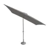 Modern Waterproof Outdoor Furniture Umbrella 3x250m Tiltable Crank with Removable Aluminum Pole Light Grey Polyester Patio Use