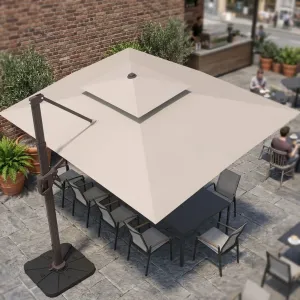 New Cantilever Garden Umbrella Base Windproof Sunshade Patio Umbrella Outdoor Patio Parasols for Courtyard Backyard