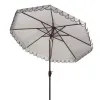 Outdoor Modern Waterproof Umbrellas Parasols White Cafe Patio Beach Furniture Courtyard Gym Exterior Polyester Aluminum Pole