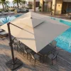 Outdoor Roman Aluminum Patio Umbrella 360 Rotation UV-Resistant Outdoor Furniture Patio Sun Parasol for Dining Garden Hotel