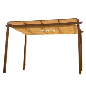 Retractable 10' X 13' Aluminum Pergola Canopy Waterproof Sun-Protection Durable Modern Design Outdoor Furniture Shade 