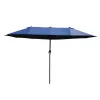 Weisen Modern Design Steel Double Sided Aluminum Pole 24m Radius Patio Umbrella Easy Crank UV Sun Protection Waterproof Outdoor