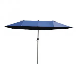 Weisen Modern Design Steel Double Sided Aluminum Pole 24m Radius Patio Umbrella Easy Crank UV Sun Protection Waterproof Outdoor