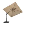 270 X 270 cm Modern Design Tilting Parasol Aluminium Garden Umbrella UV-Resistant 360 Rotation Crank Axial Outdoor Dining