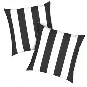 40x4CM Polyester Water Resistant Comfortable Contemporary Patio Throw Pillow Covers Outdoor Furniture Cabana Black