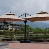 3x3M Two Heads Square Canopy High-end Aluminum Cantilever Outdoor Umbrella for Outdoor Furniture