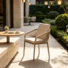 All Weather Modern Leisure Villa Cafe Patio Backyard Chair Outdoor Hotel Garden Rope Aluminum Frame Restaurant Dining Armchair
