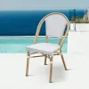 Best French White Modern Garden Bar Dining Stools Furniture Outdoor Patio Bistro Teslin Aluminum Chair