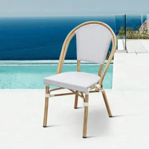 Best French White Modern Garden Bar Dining Stools Furniture Outdoor Patio Bistro Teslin Aluminum Chair