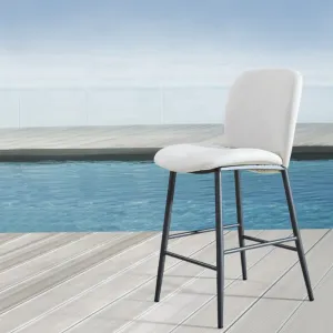 Best Sale French White Garden Counter Height Bistro Chairs Furniture Outdoor Patio Aluminum High Bar Stools