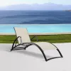 Cheap Modern Exterior Patio Sun Lounger Furniture Outdoor Garden Aluminum Teslin Lounger Chairs for Outside