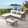 Cheap Modern Outside Garden Wicker Sectional Couch Furniture Outdoor Patio Aluminum Rattan Sofa Set on Sale