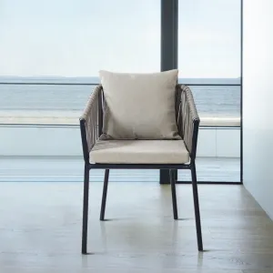 Comfortable Modern Armchair Furniture Patio Restaurant Balcony Rope Aluminum Outdoor Garden Readily Available Dining Chairs