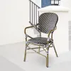Comfortable Modern Outdoor Garden Restaurant Wicker Armchair Furniture Patio Cafe Rattan Bistro Dining Chairs