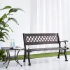 Contemporary Front Porch Exterior Furniture Outdoor Garden Park Cast Aluminum Benches for Outside